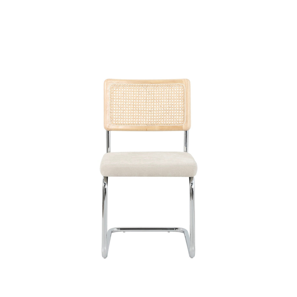 Ella - Lot De 2 Chaises - Tissu Écru