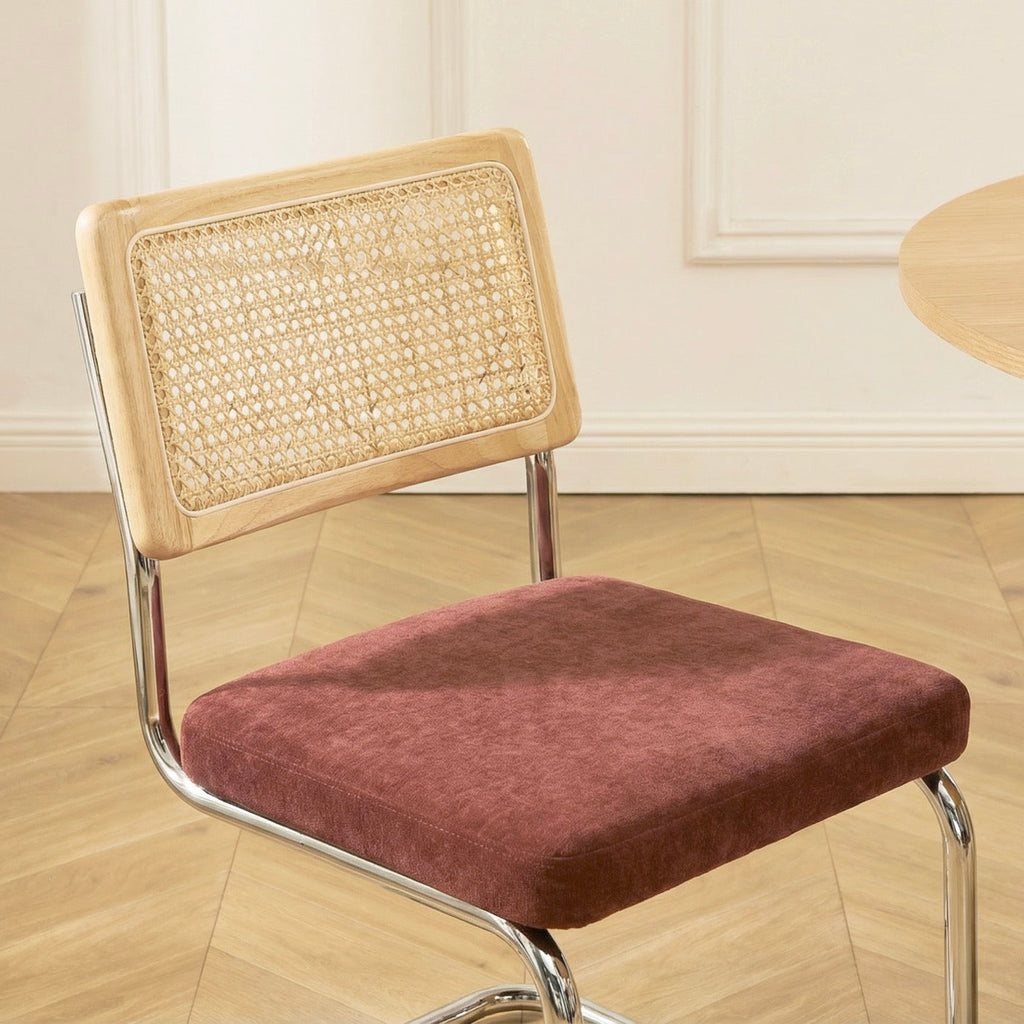 Ella - Lot De 2 Chaises - Tissu Bordeaux