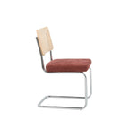 Ella - Lot De 2 Chaises - Tissu Bordeaux