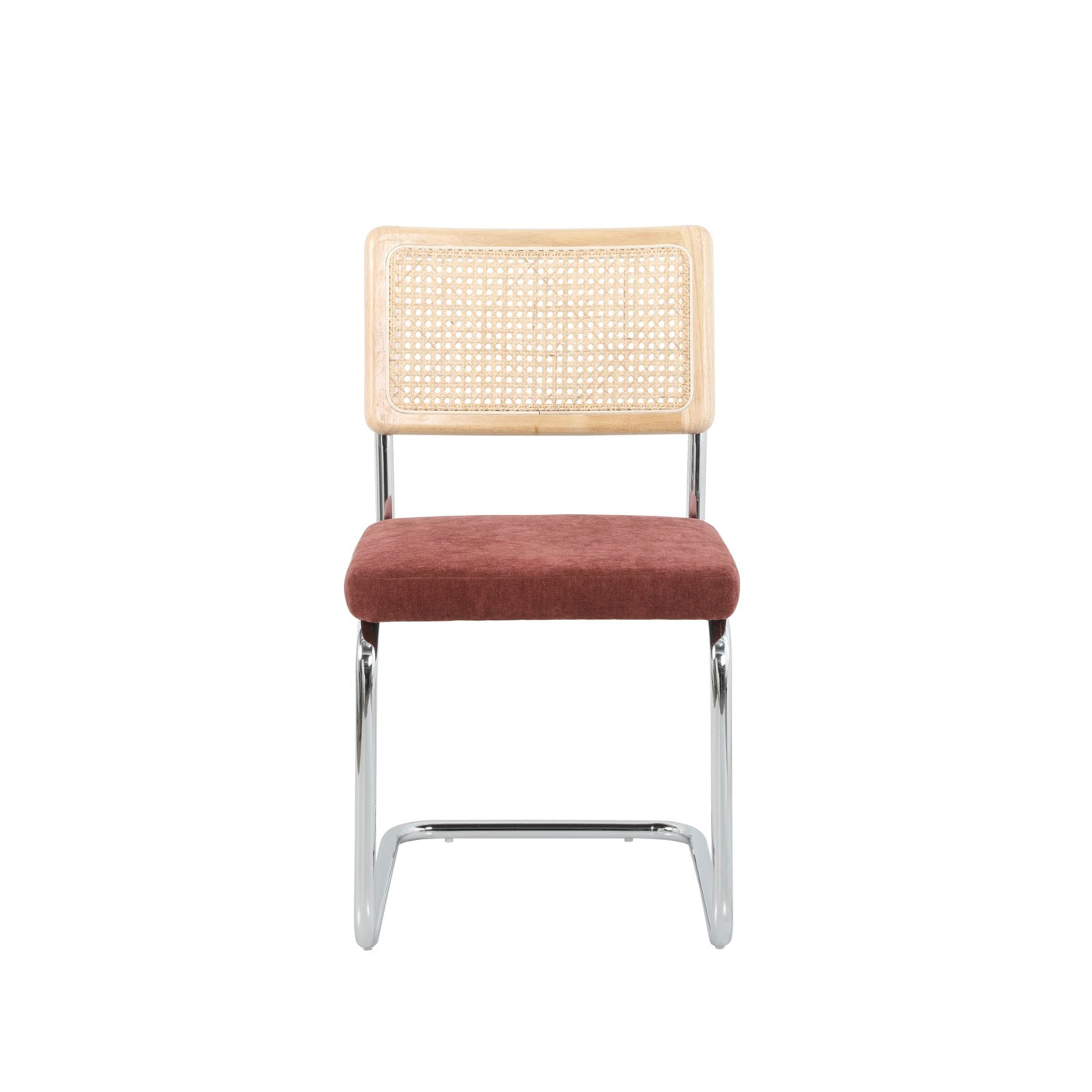 Ella - Lot De 2 Chaises - Tissu Bordeaux