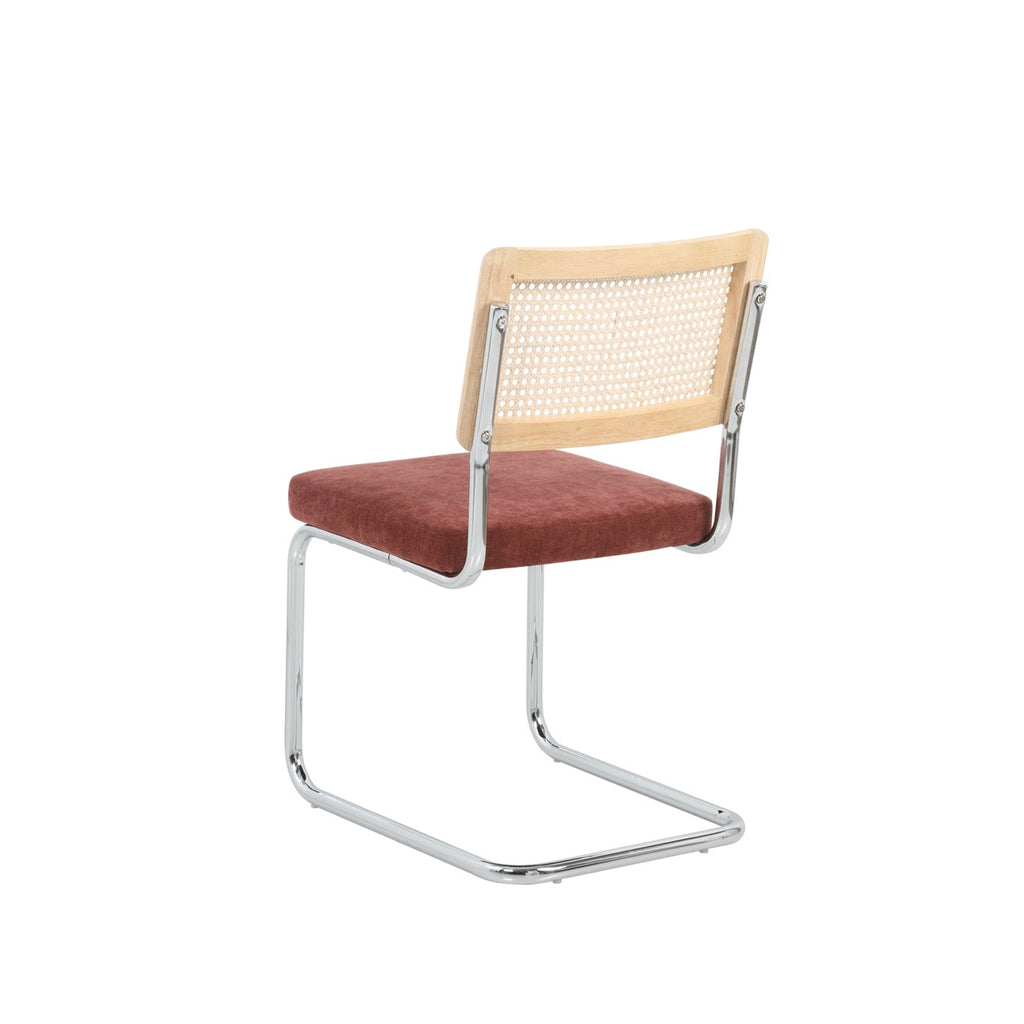 Ella - Lot De 2 Chaises - Tissu Bordeaux