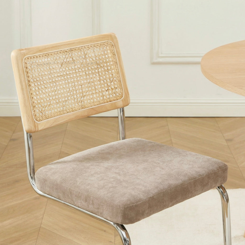 Ella - Lot De 2 Chaises - Tissu Marron