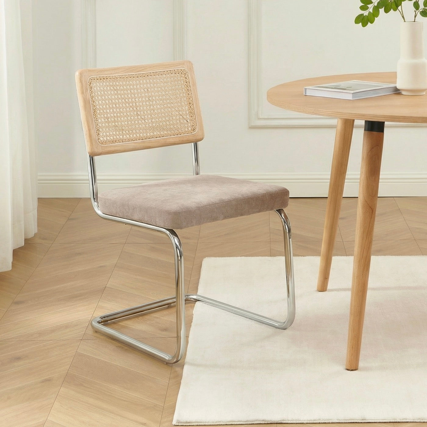 Ella - Lot De 2 Chaises - Tissu Marron