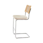 Ella - Lot De 2 Tabourets Mi-Hauts - Velours Côtelé Beige