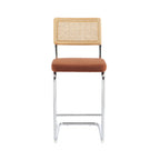 Ella - Lot De 2 Tabourets Mi-Hauts - Velours Côtelé Terracotta
