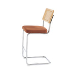 Ella - Lot De 2 Tabourets Mi-Hauts - Velours Côtelé Terracotta