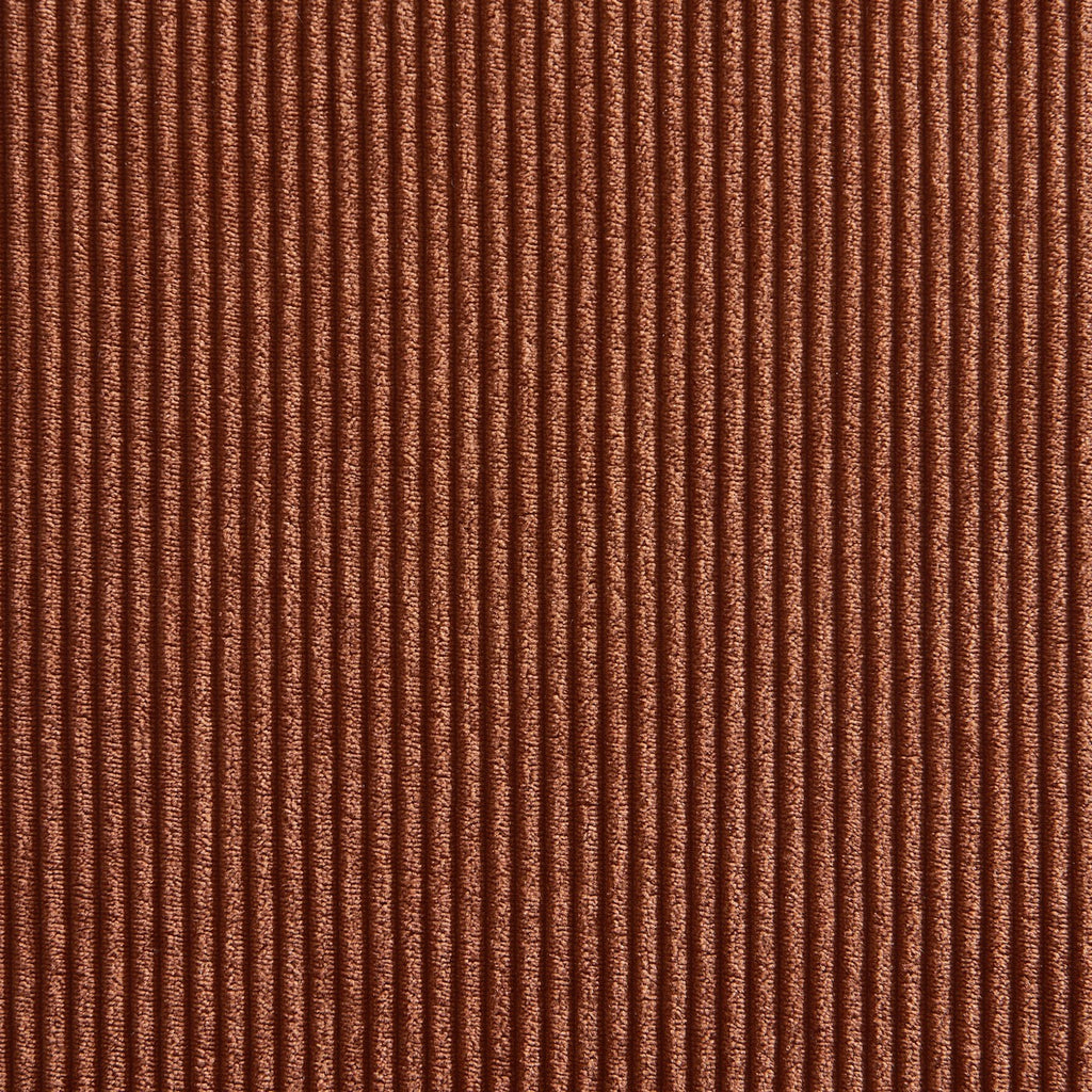 Ella - Lot De 2 Tabourets Mi-Hauts - Velours Côtelé Terracotta