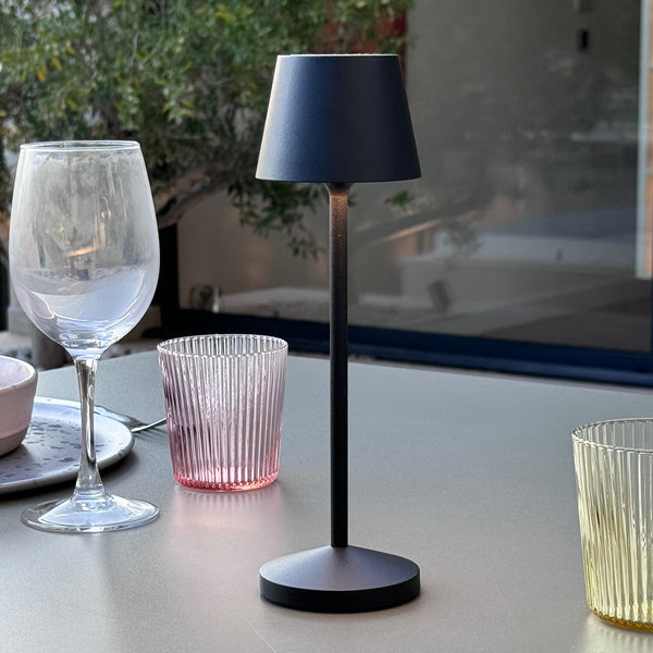 Emily - Lampe De Table Sans Fil - Acier - Noir