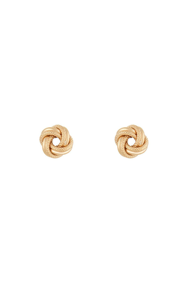 Boucles D'Oreilles "Noeud Torsadé 8 Mm"  Or Jaune 375/1000