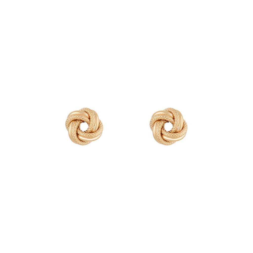 Boucles D'Orelles "Noeud Torsadé 8 Mm" Or Jaune 375/1000 - Or Jaune 375/1000