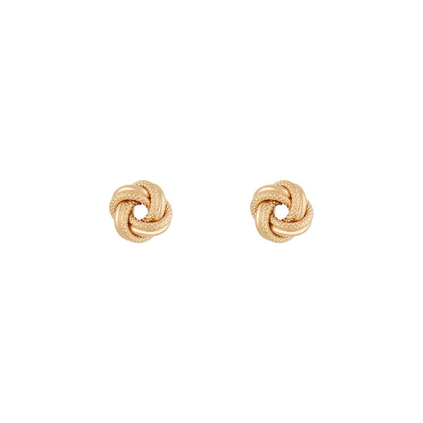 Boucles D'Orelles "Noeud Torsadé 8 Mm" Or Jaune 375/1000 - Or Jaune 375/1000