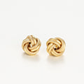 Boucles D'Oreilles " Noeud Torsadé 10Mm" Or Jaune  - Or Jaune