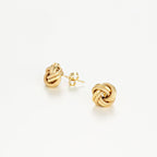 Boucles D'Oreilles " Noeud Torsadé 10Mm" Or Jaune  - Or Jaune