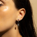 Boucles D'Oreilles "Brillants Topaze" - D0,03/4 T1,9/2 - Or Blanc