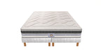 Cheverny - Ensemble Matelas + Sommier - Blanc/Gris