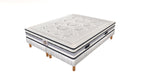 Chambourcy - Ensemble Matelas + Sommier - Blanc/Noir