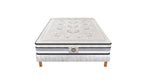 Chambourcy - Ensemble Matelas + Sommier - Blanc/Noir