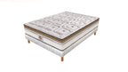 Renaissance - Ensemble Matelas + Sommier - Blanc/Marron