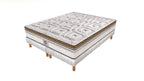 Renaissance - Ensemble Matelas + Sommier - Blanc/Marron