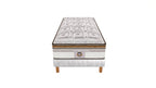 Renaissance - Ensemble Matelas + Sommier - Blanc/Marron