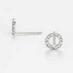 Boucles D'Oreilles "Simplicité" Diamant : 0,10" Simplicité" Diamant : 0,10Ct/24 - Or Blanc