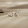 Boucles D'Oreilles "Simplicité" Diamant : 0,10" Simplicité" Diamant : 0,10Ct/24 - Or Blanc