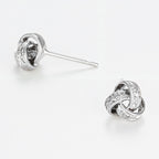 Boucles D'Oreilles "Joli Noeud" Diamants 0,02Ct/6 - Or Blanc