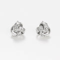 Boucles D'Oreilles "Joli Noeud" Diamants 0,02Ct/6 - Or Blanc