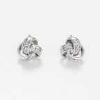 Boucles D'Oreilles "Joli Noeud" Diamants 0,02Ct/6 - Or Blanc