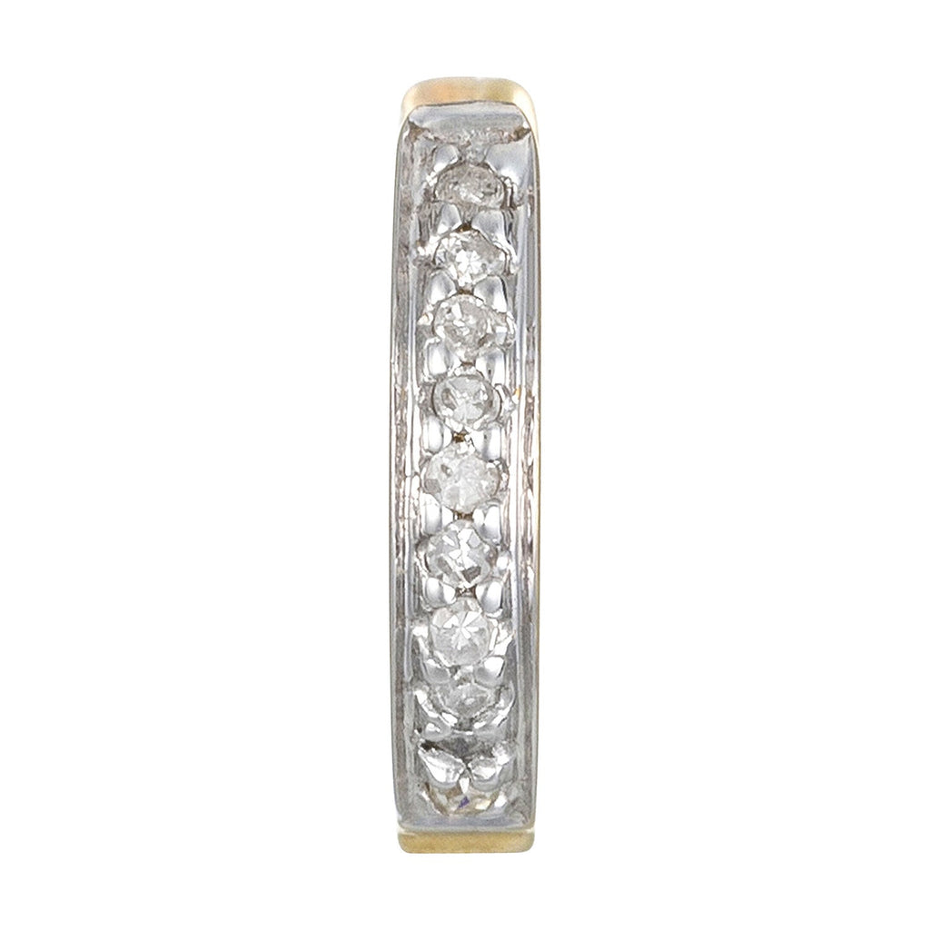 Boucles D'Oreilles "Anneau Pm" Diamants 0,06Ct/20 - Or Jaune 375/1000