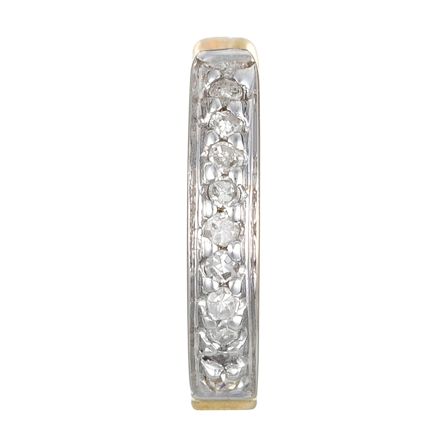 Boucles D'Oreilles "Anneau Pm" Diamants 0,06Ct/20 - Or Jaune 375/1000
