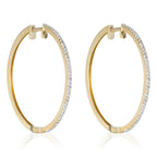Boucles D'Oreilles "Elégantes Créoles" 0,24Ct/80 - Or Jaune