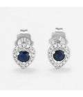 Boucles D'Oreilles "Nayela" - D0,11/32 S0,40/2 - Or Blanc