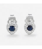 Boucles D'Oreilles "Nayela" - D0,11/32 S0,40/2 - Or Blanc