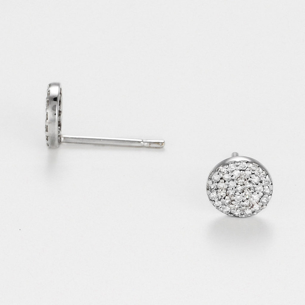 Boucles D'Oreilles "Ronds Scintillants" - Diamants 0,2Ct/68 - Or Blanc