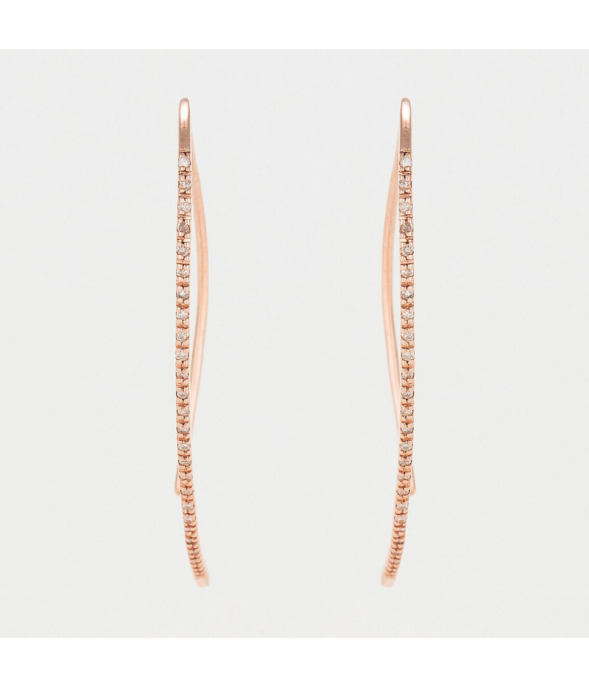 Boucles D'Oreilles "Lianes Précieuses" Diamant 0,15/50 - Or Rose 375/1000