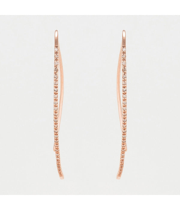 Boucles D'Oreilles "Lianes Précieuses" Diamant 0,15/50 - Or Rose 375/1000