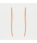 Boucles D'Oreilles "Lianes Précieuses" Diamant 0,15/50 - Or Rose 375/1000