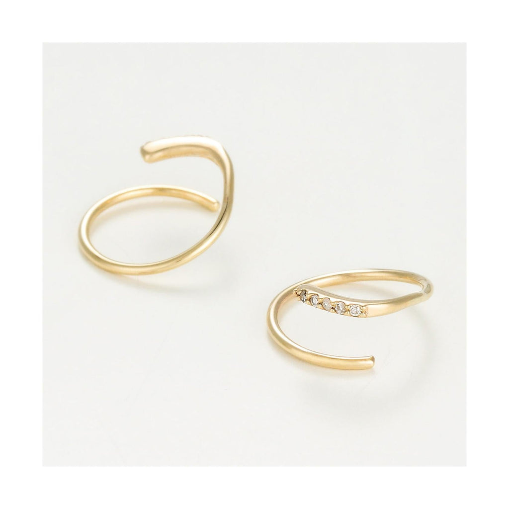 Boucles D'Oreilles "Joli Tourbillon Diamant" D0,03/10 - Or Jaune 375/1000