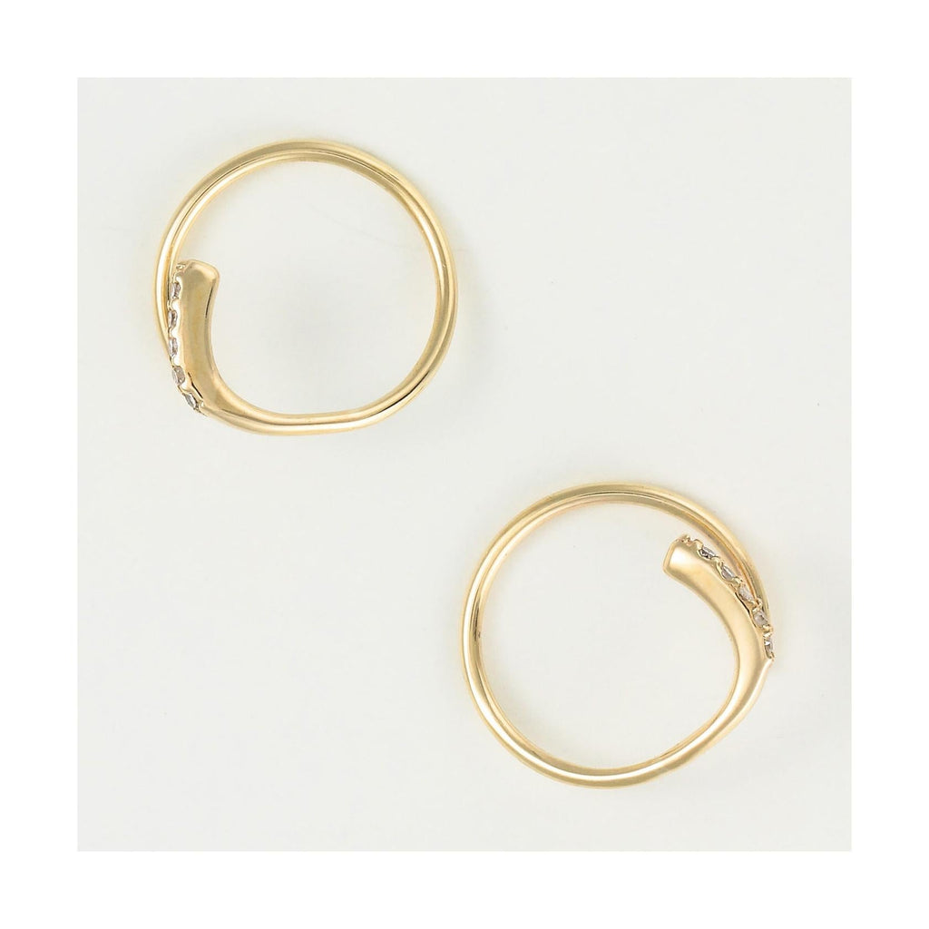 Boucles D'Oreilles "Joli Tourbillon Diamant" D0,03/10 - Or Jaune 375/1000