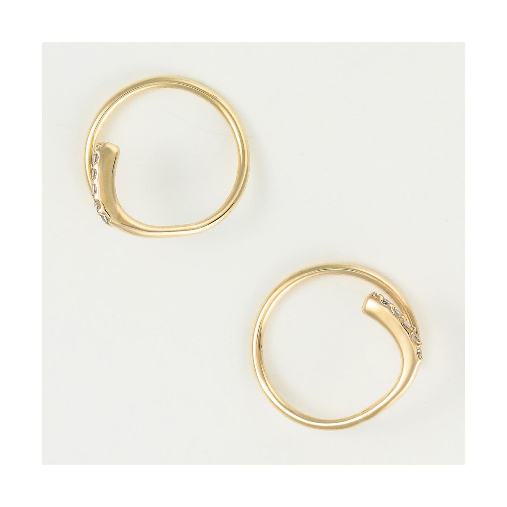 Boucles D'Oreilles "Joli Tourbillon Diamant" D0,03/10 - Or Jaune 375/1000