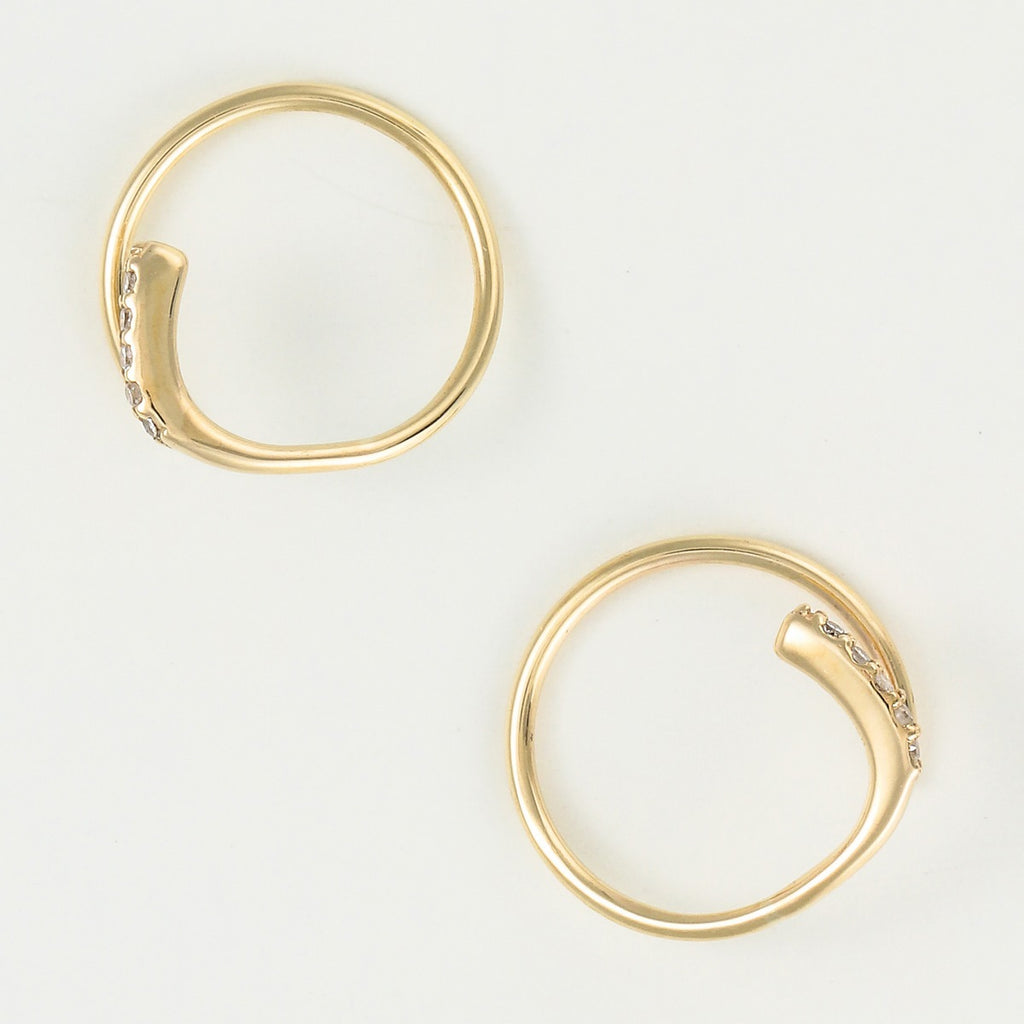 Boucles D'Oreilles "Joli Tourbillon Diamant" D0,03/10 - Or Jaune