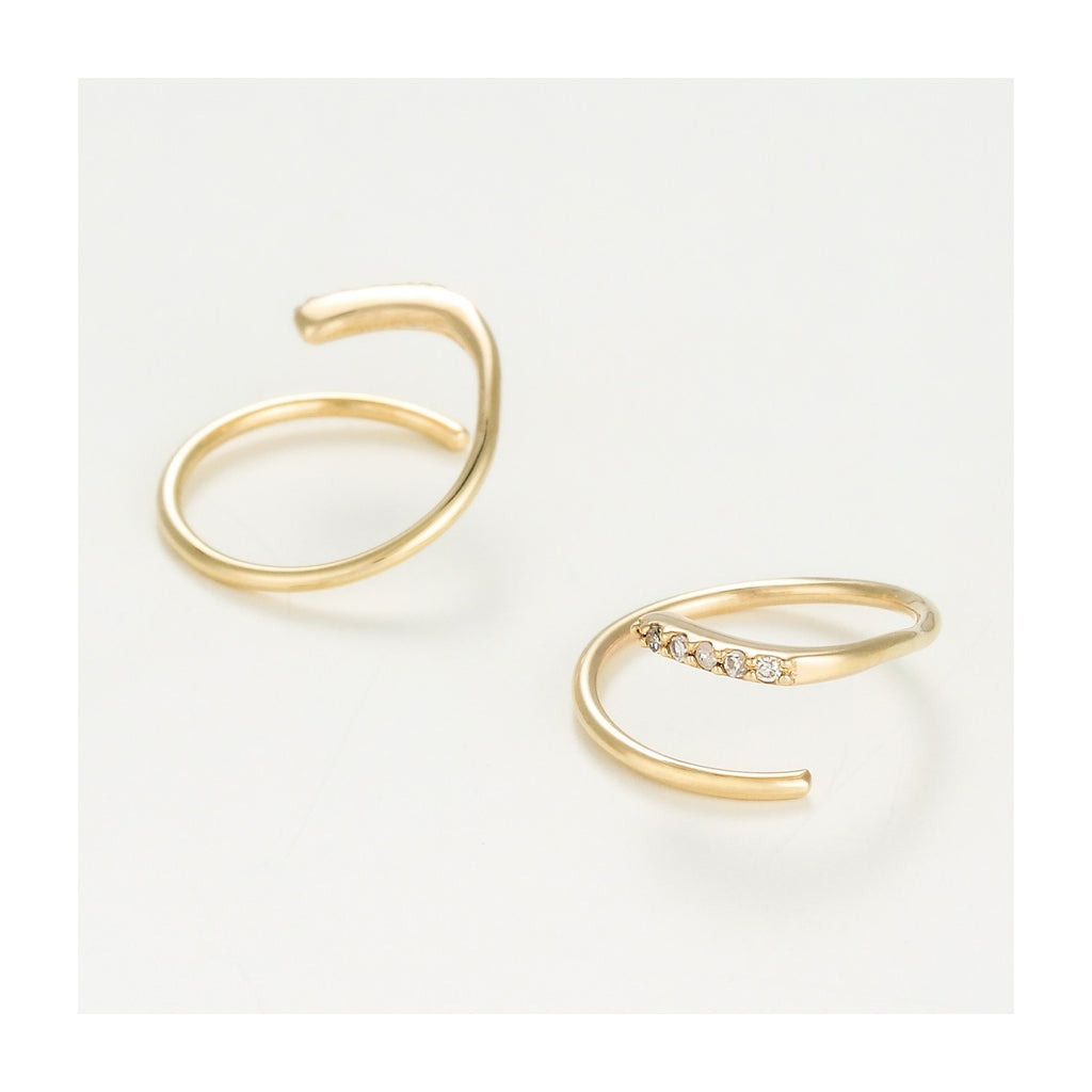 Boucles D'Oreilles "Joli Tourbillon Diamant" D0,03/10 - Or Jaune