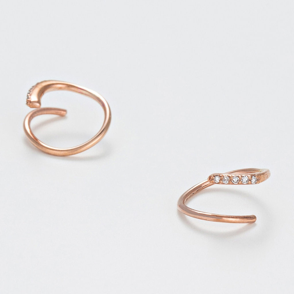Boucles d'Oreilles "Joli tourbillon diamant" D0,03/10