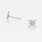 Boucle D'Oreilles "Sirius"  D0,04Ct/10 - Or Blanc