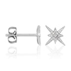 Boucle D'Oreilles "Sirius"  D0,04Ct/10 - Or Blanc