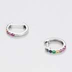 Boucles D'Oreilles "Colorful Love" - Or Blanc