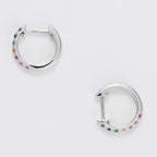 Boucles D'Oreilles "Colorful Love" - Or Blanc