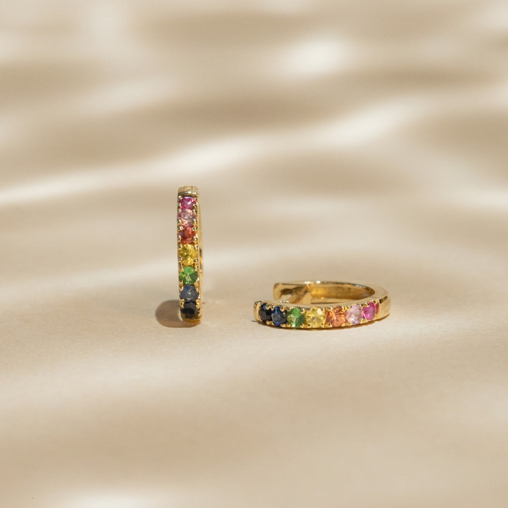 Boucles D'Oreilles "Colorful Love" - Or Jaune