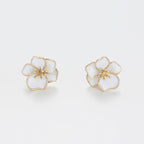 Boucles D'Oreilles "Orchidée" - Or Jaune